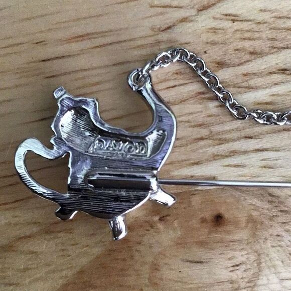 Brooch, Teapot Lapel Pin, Stick Pin, Teacup, Silver - Picture 3 of 5